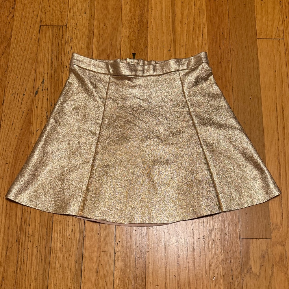 Kate Spade Gold Lamé mini skirt